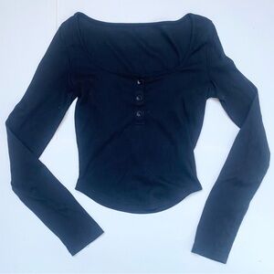 Black Long Sleeve Women's Top